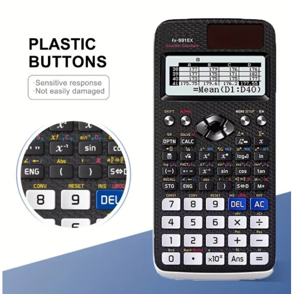Calculatrice multifonctionnelle de fonctions scientifiques Fx 991 Ex, 552 fonctions, examen étudiant orienté Casio ClassWiz