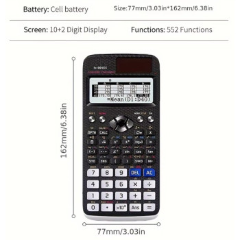 Calculatrice multifonctionnelle de fonctions scientifiques Fx 991 Ex, 552 fonctions, examen étudiant orienté Casio ClassWiz