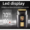 Rasoir électrique Cheveux Barbes , double rasage sec et humide,maille à lame flexible longue Endurance Kemei KM-T93