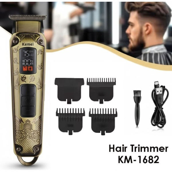 Tondeuse à cheveux professionnelle 0 mm Salon de coiffure Kemei KM-1682