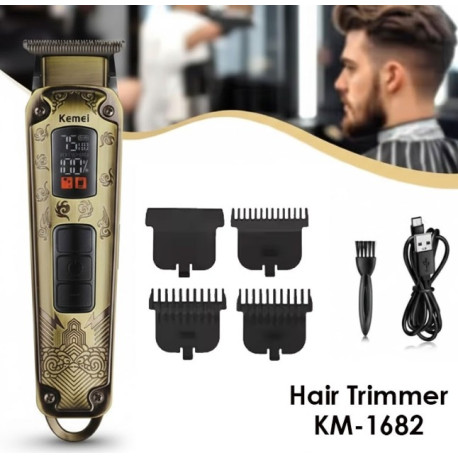 Tondeuse à cheveux professionnelle 0 mm Salon de coiffure Kemei KM-1682