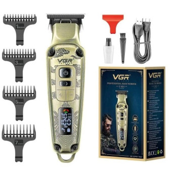 Tondeuse à cheveux professionnel avec boîtier en métal -LED Zéro Précision VGR V-901
