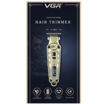 Tondeuse à cheveux professionnel avec boîtier en métal -LED Zéro Précision VGR V-901
