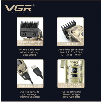 VGR Tondeuse à cheveux professionnelle – V005