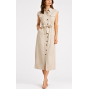 Robe Chemise Longue Kamraya en Lin sans Manches