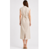 Robe Chemise Longue Kamraya en Lin sans Manches