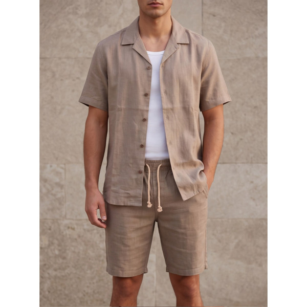 Chemise en Lin pour Homme à Manches Courtes - Life Style Butiken