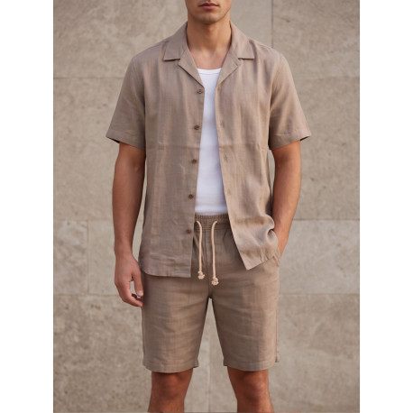 Chemise en Lin pour Homme à Manches Courtes - Life Style Butiken