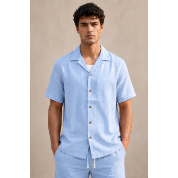 Chemise en Lin pour Homme à Manches Courtes - Life Style Butiken