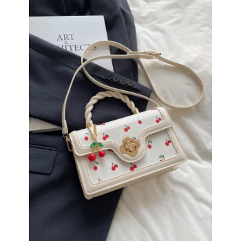 Sac bandoulière polyvalent à imprimé cerises
