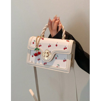 Sac bandoulière polyvalent à imprimé cerises