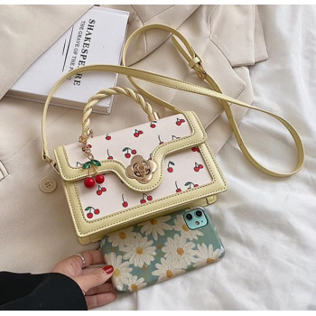 Sac bandoulière polyvalent à imprimé cerises