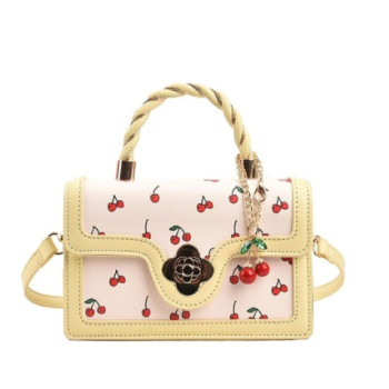 Sac bandoulière polyvalent à imprimé cerises