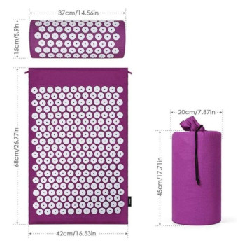 Tapis d’acupression et oreiller – soulager les douleurs sciatiques-cou et du dos