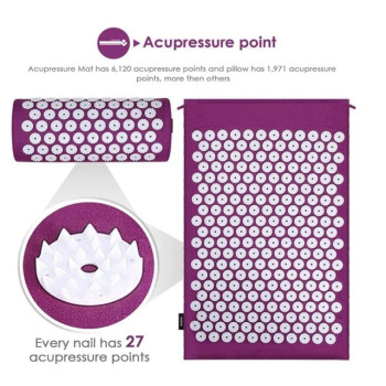 Tapis d’acupression et oreiller – soulager les douleurs sciatiques-cou et du dos