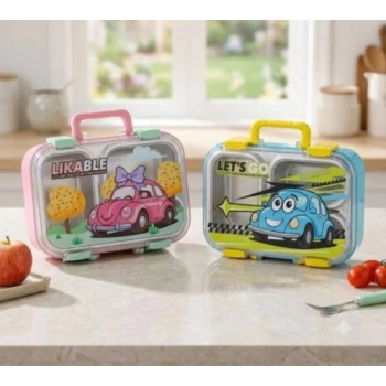 Lunchbox car avec cuillère et fourchette