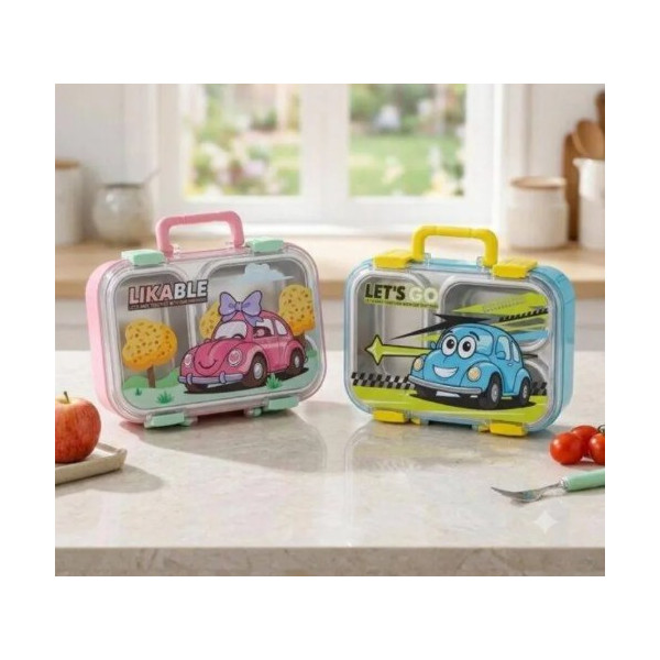 Lunchbox car avec cuillère et fourchette