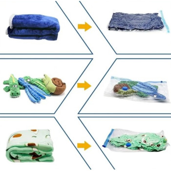 Pack 5 Sacs de rangement sous vide avec pompe
