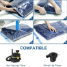 Pack 5 Sacs de rangement sous vide avec pompe