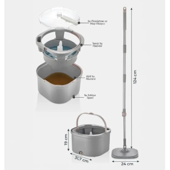 Cool Mop de nettoyage automatique avec séparation eau propre/eau sale