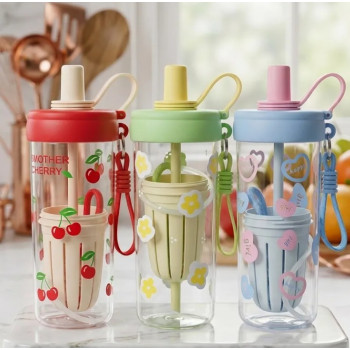 Bouteille infusion avec Paille