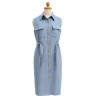 Robe Chemise Longue Kamraya en Lin sans Manches