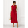 Robe Chemise Longue Kamraya en Lin sans Manches