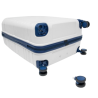 Set de trois valises avec roues démontables - Titou - Blanc Bleu marine
