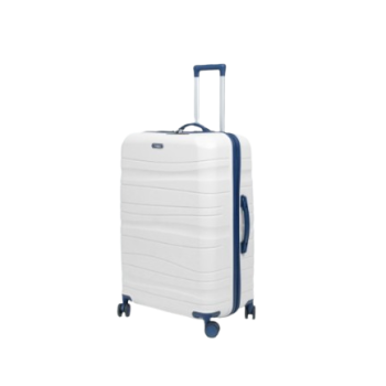 Set de trois valises avec roues démontables - Titou - Blanc Bleu marine