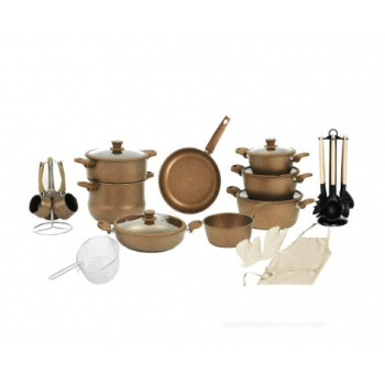 Batterie De Cuisine Almaz Granite 29 Pièces