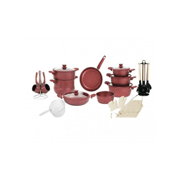 Batterie De Cuisine Almaz Granite 29 Pièces