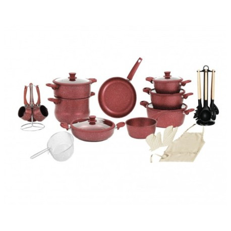 Batterie De Cuisine Almaz Granite 29 Pièces