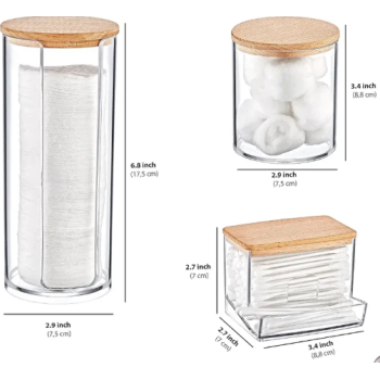 Set cosmétiques 3 PCS couverts bois
