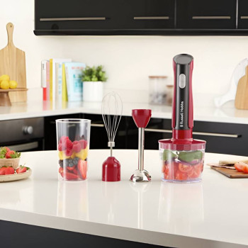 Mixeur Plongeant 3en1 RUSSELL HOBBS Desire Red 500W