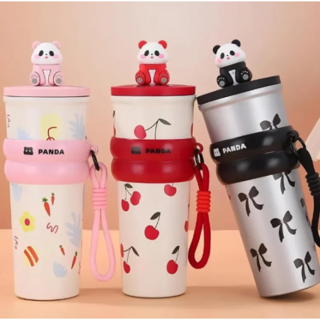 Mug Isotherme avec Figurine 3D "Panda & Motifs" 700 ml