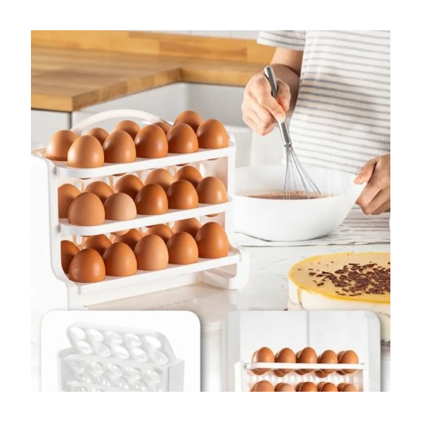 Rangement à oeufs à 3 Niveaux et Étagères Mobiles