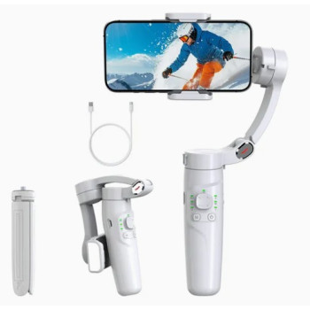 Stabilisateur de smartphone - anti-vibration avec suivi de visage et intervalle de temps