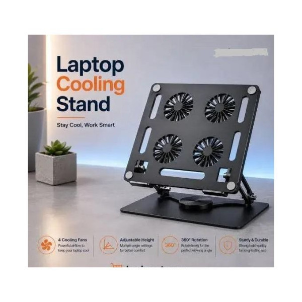 Support métallique pour ordinateur portable avec 4 ventilateurs YL-912