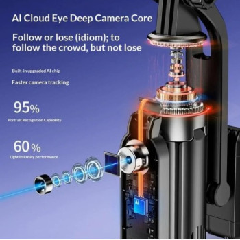 Trépied intelligent avec nacelle stabilisée et intelligence artificielle Q575TK