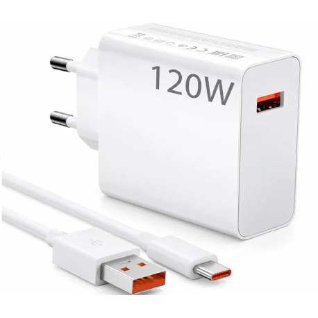 Chargeur Rapide120W USB-A câble USB-C 2 m