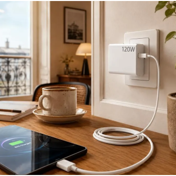 Chargeur Rapide120W USB-A câble USB-C 2 m
