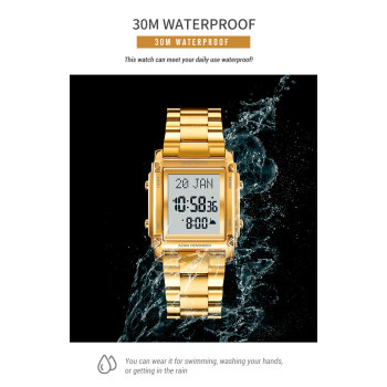 Montre rappel de la Qibla et Azan SKMEI acier inoxydable 2277