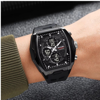 Montre de sport numérique tendance chronographe 5ATM SKMEI 2601 – Noir