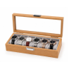 Boîte de Rangement Premium pour 6 Montres – Bois & Verre Transparent