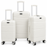 Set de trois valises avec roues démontables - Titou - Blanc