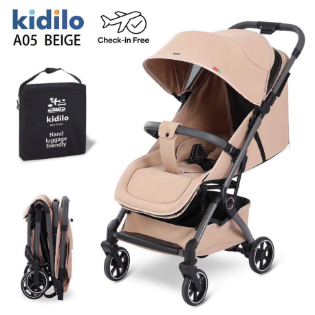 Poussette cabine avion compacte dès la naissance Kidilo A05