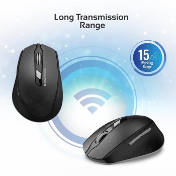 Souris Optique Sans Fil PROMATE Clix-6 Noir