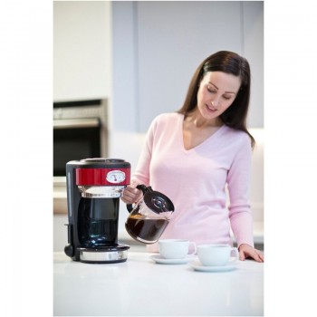 Cafetière jauge de décompte du temps Retro Russell Hobbs - Rouge Ruban - 21700-56