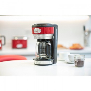 Cafetière jauge de décompte du temps Retro Russell Hobbs - Rouge Ruban - 21700-56