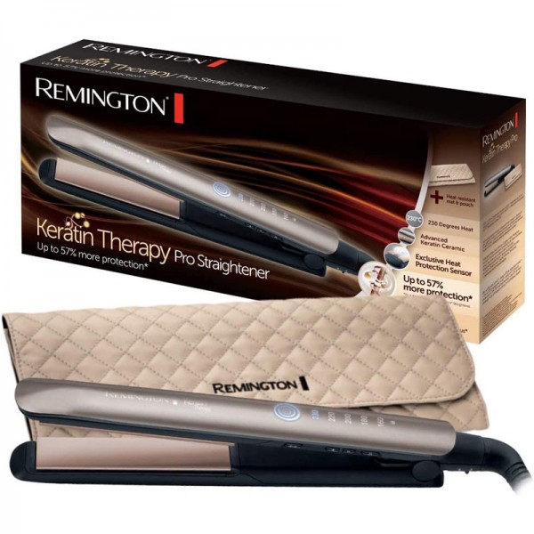 Lisseur Remington Keratin Therapy Pro - kératine Céramique - S8590